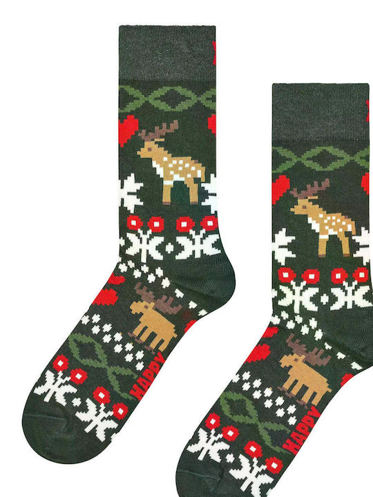 Happy Socks Love" Grüne Weihnachtssocken