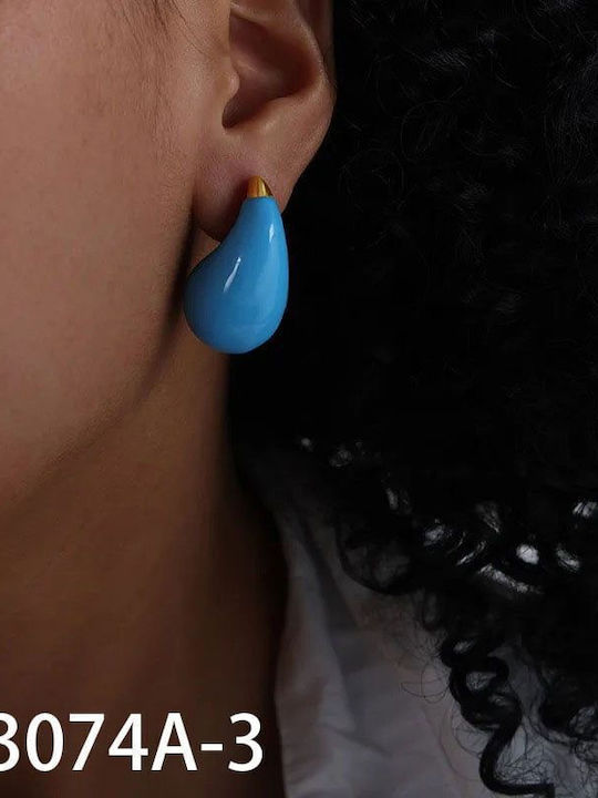 Women's Steel Brown Stud Earrings