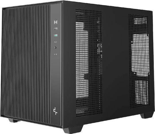 CG330 MESH 3F Gaming Micro Tower Computer Case with Side Window and ARGB Lighting Black