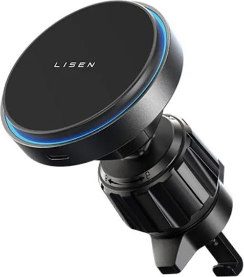 Lisen Стойка За Телефон С Безжично Зареждане 15W MagSafe Черна
