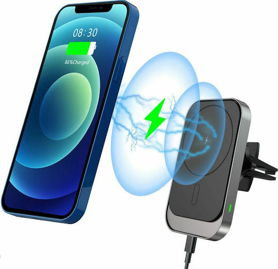 Tech-Protect Стойка за Телефон с Безжично Зареждане 15W MagSafe Черна Tech-Protect Стойка за Телефон с Безжично Зареждане 15W MagSafe Черна