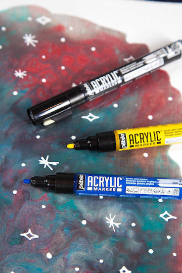 Set mit 5 Acrylmarkern Acrylic Marker Primary Pébéo