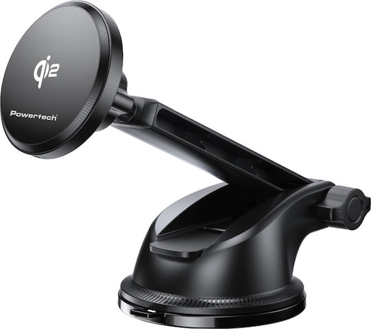 Powertech Suport Pentru Telefon Mobil Cu Încărcare Wireless 15W MagSafe Negru