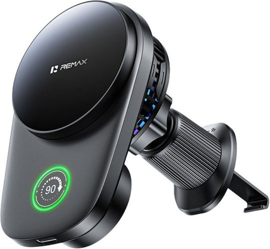 Remax Gerätehalterung für Handy 4.7" - 7.2" mit Kabelloser Leistung der kabellosen Ladung 15W MagSafe Schwarz Remax Gerätehalterung für Handy 4.7" - 7.2" mit Kabelloser Leistung der kabellosen Ladung 15W MagSafe Schwarz