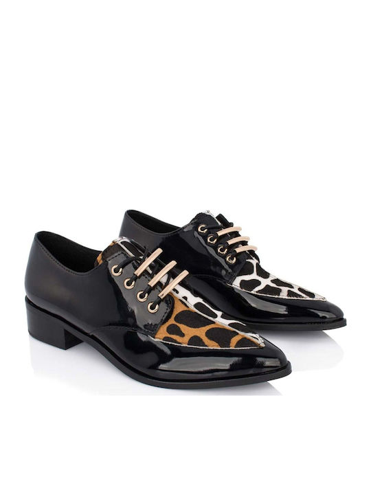 Damen-Loafer aus Leder in Schwarz