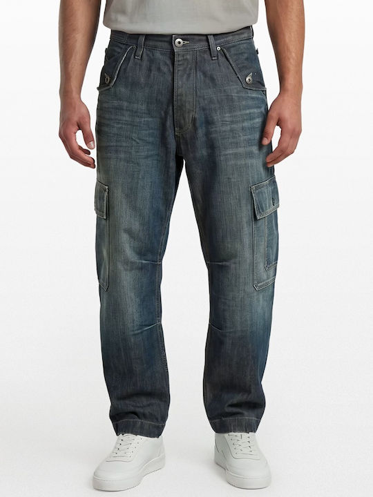 Men's Cargo Loose Fit Trousers Blue