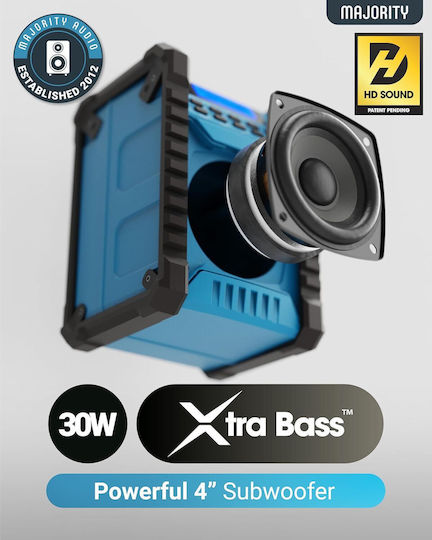 Landbeach Portable Bluetooth Jobsite Dab+ Ηχείο Bluetooth 30W με Ραδιόφωνο και Διάρκεια Μπαταρίας έως 28 ώρες Γαλάζιο