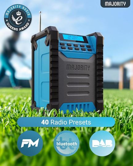 Landbeach Portable Bluetooth Jobsite Dab+ Ηχείο Bluetooth 30W με Ραδιόφωνο και Διάρκεια Μπαταρίας έως 28 ώρες Γαλάζιο