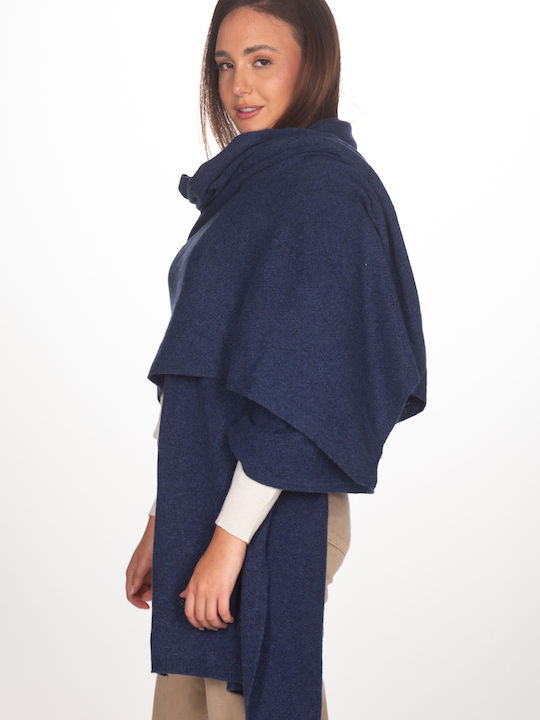 Damen Gestrickter Schal Blau