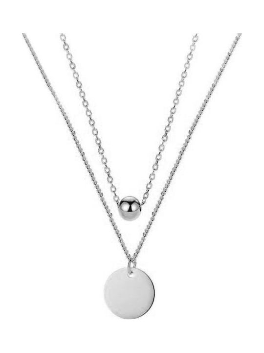 Double Necklace in Gold-Plated Steel