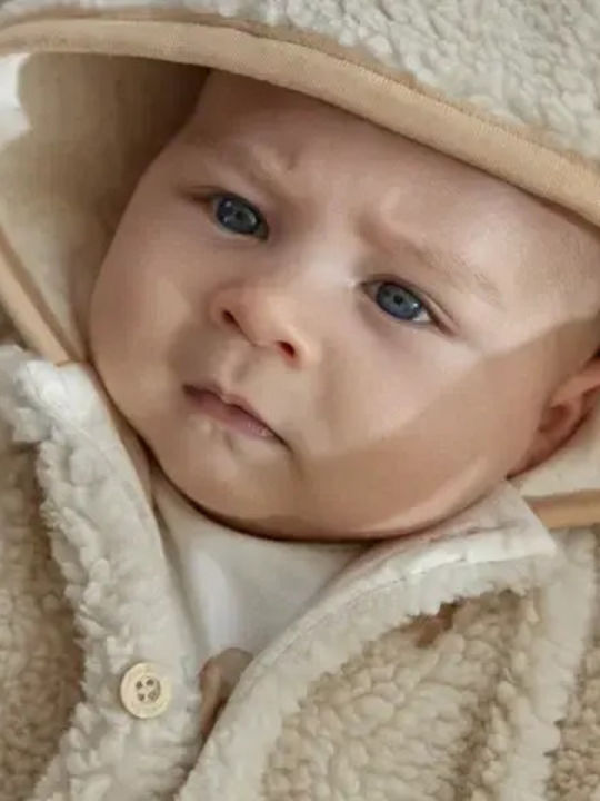 Cardigan pentru Copii cu Glugă Bej