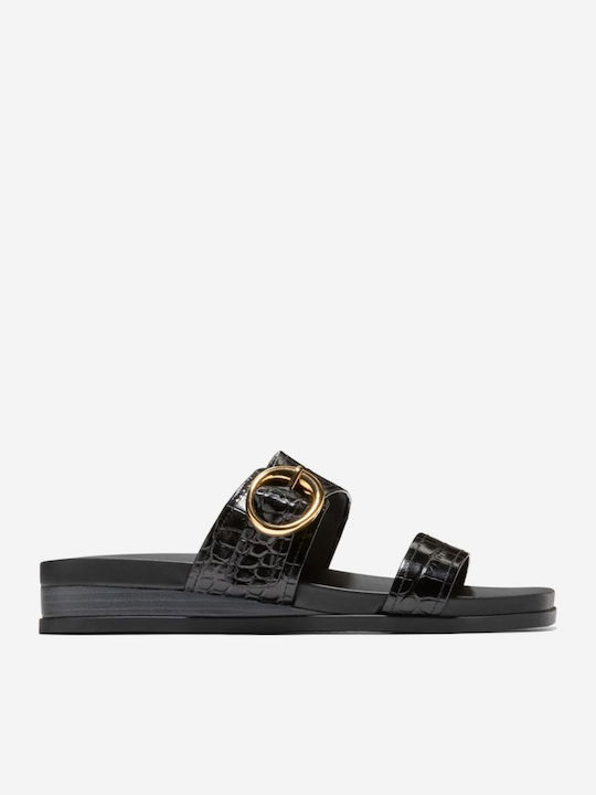 Oaklynn Leather Women's Black Sandals