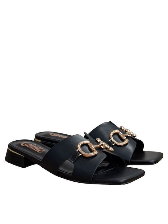 Ledersandalen für Damen Schwarz 100006645013-Schwarz