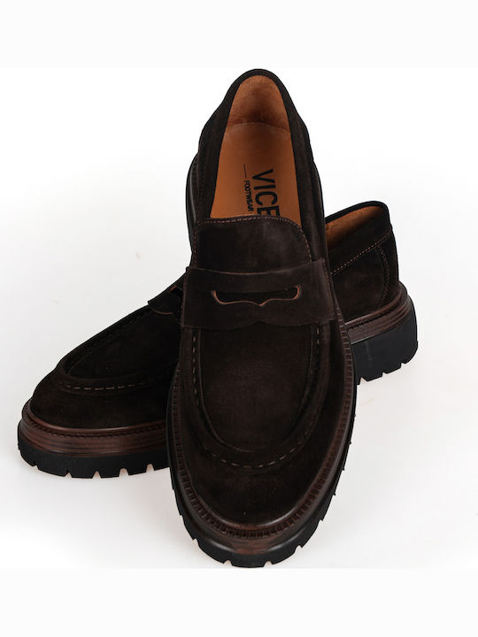 Leather Men's Loafers in Brown