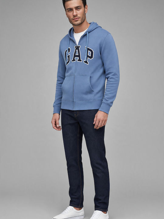 Sweatshirt Für Herren Mit Hellblauer Kapuze