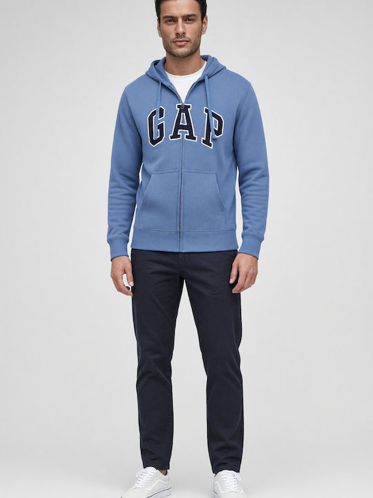 Sweatshirt Für Herren Mit Hellblauer Kapuze