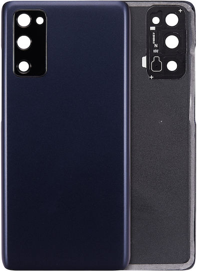 Capac Spate din Sticlă cu Lentilă pentru Cameră Samsung Galaxy S20 FE 5G Aftermarket Plus Albastru Marin Nuanța Norilor