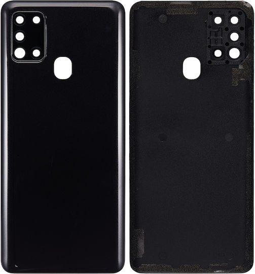 Back Cover Glass Camera Lens Samsung Galaxy A21s A217 2020 Aftermarket Plus Black