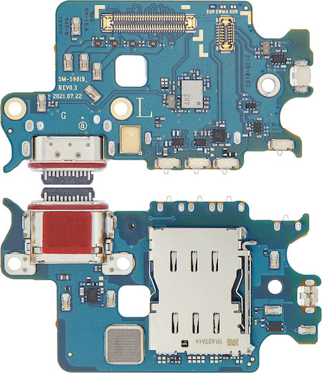 Ladebuchsen-Platine mit SIM-Kartenleser Samsung Galaxy S22 5G S901B Internationale Version Premium