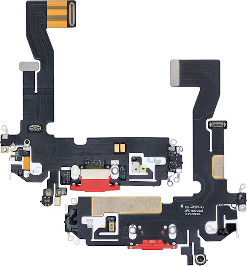 Charging Port Flex Cable Iphone 12 Aftermarket Plus Red