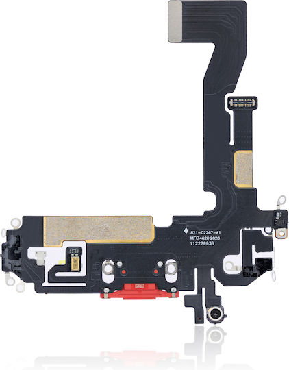 Charging Port Flex Cable Iphone 12 Aftermarket Plus Red