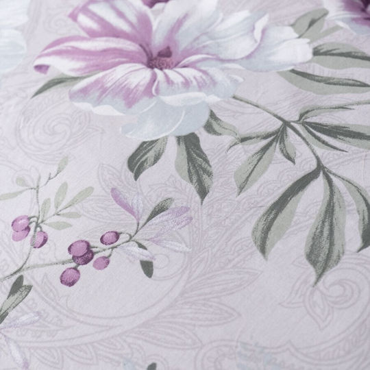 First Choice Комплект Плик за завивка Памучен 200x220 см Двоен с 4 Калъфки за възглавници и 1 Чаршаф Сив