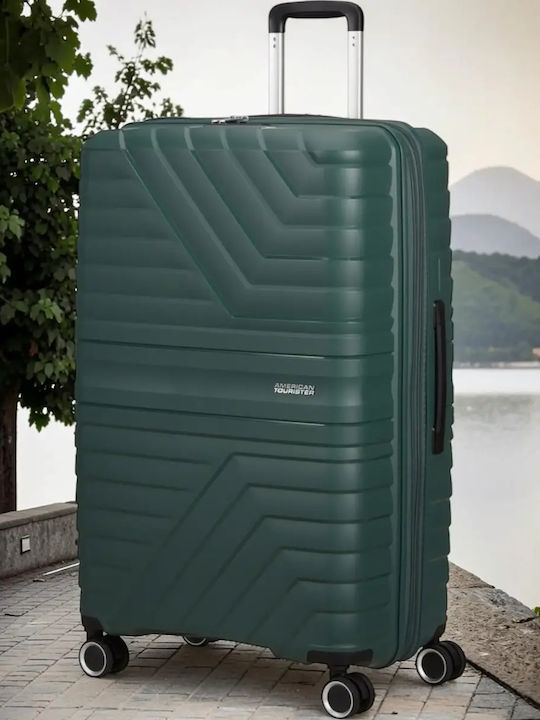 American Tourister Flytwist Large Hard Green Suitcase 78cm High