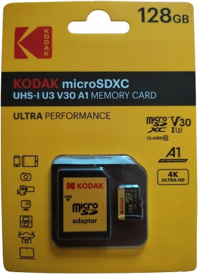 microSDXC 128 GB UHS-I U3 V30 A1 – 4K-Speicherkarte + SD-Adapter