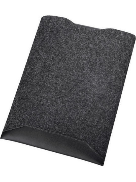 Edman Minimalist M13p Laptop Sleeve Accessory Pocket Apple Macbook Air Pro 12–13″ Mouse Pad Leather Fabric Black