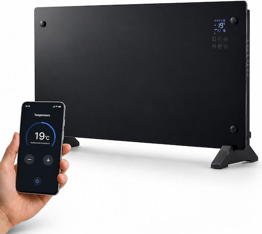 Extralink Convector de Perete 2000W cu Termostat Electronic și WiFi Negru