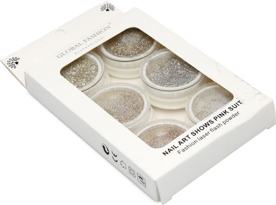 Global Fashion Nail Art Mica Set 6 Pcs 20804