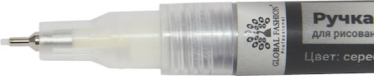Global Fashion Nail Marker Pen 1 Mm Silver