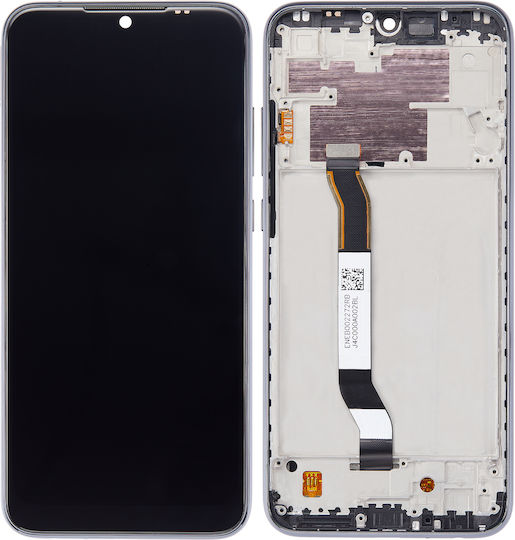 LCD-Displayeinheit mit Rahmen für Xiaomi Redmi Note 8t, Aftermarket Plus, Moonshadow Gray