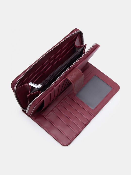 Large Women's Burgundy Wallet