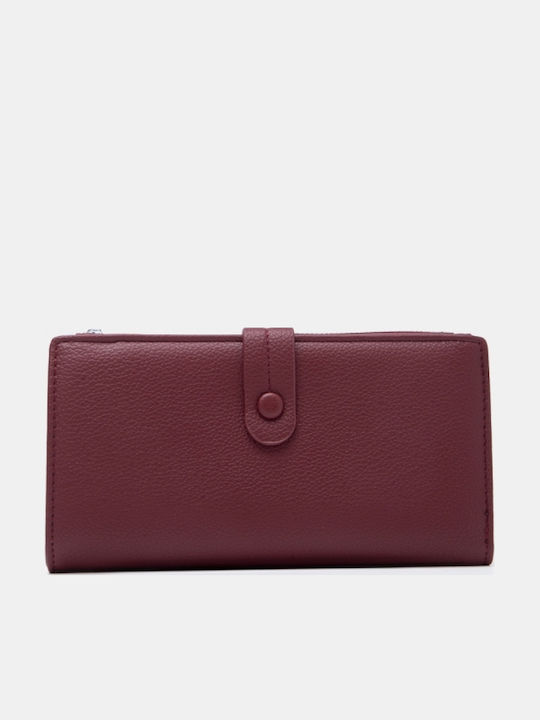 Large Women's Burgundy Wallet