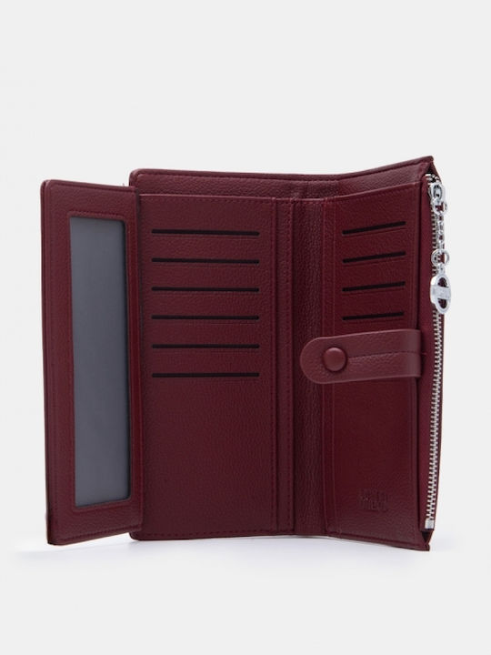 Large Women's Burgundy Wallet