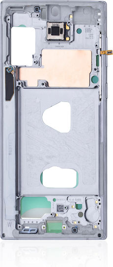 Средна рамка Samsung Galaxy Note 10 Aura бяла