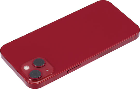 Заден корпус с малки части за iPhone 13, американска версия, неоригинален, Plus, червен