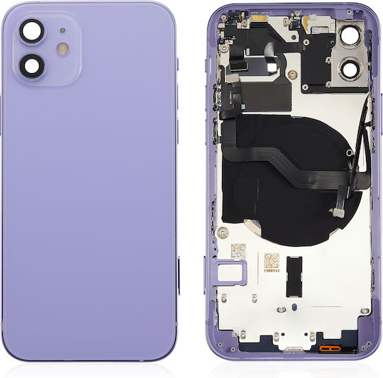 Заден корпус с малки части за iPhone 12, версия за САЩ, алтернативен, Plus, лилав
