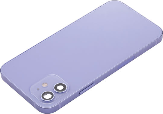 Заден корпус с малки части за iPhone 12, версия за САЩ, алтернативен, Plus, лилав