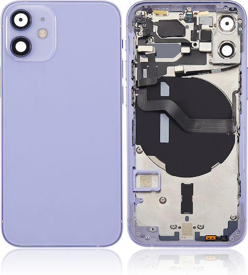 Back Housing W Small Parts Iphone 12 Mini Us Version Aftermarket Plus Purple