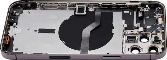 Carcasă Spate cu Piese Mici iPhone 12 Pro Max Versiunea SUA Aftermarket Plus Gri Grafit