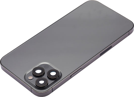Carcasă Spate cu Piese Mici iPhone 12 Pro Max Versiunea SUA Aftermarket Plus Gri Grafit