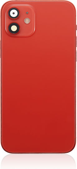 Rückseitiges Gehäuse mit Kleinteilen iPhone 12 US-Version Aftermarket Plus Rot