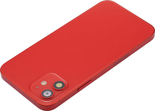 Rückseitiges Gehäuse mit Kleinteilen iPhone 12 US-Version Aftermarket Plus Rot