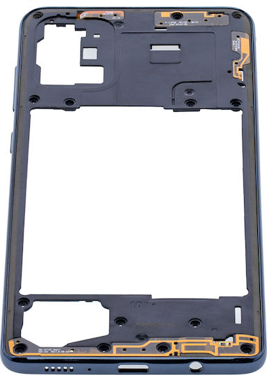 Mid-frame Housing Samsung Galaxy A71 A715 2020 Aftermarket Plus Prism Crush Black