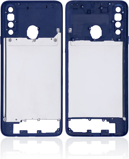 Mittelrahmengehäuse Samsung Galaxy A20s A207 2019 Aftermarket Plus Blau