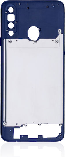 Mittelrahmengehäuse Samsung Galaxy A20s A207 2019 Aftermarket Plus Blau
