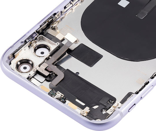 Back Housing W Small Components Pre-installed Iphone 11 No Logo Aftermarket Plus Purple