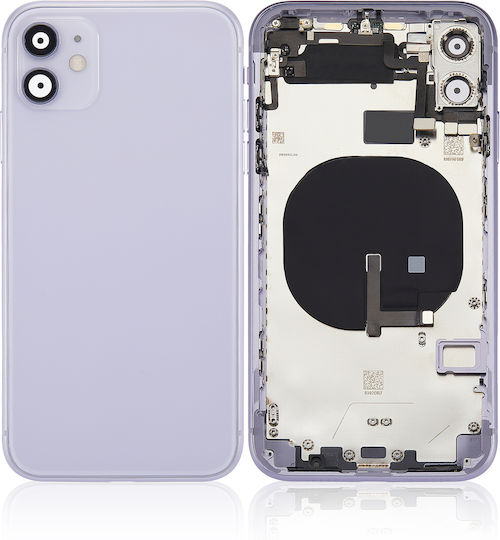 Back Housing W Small Components Pre-installed Iphone 11 No Logo Aftermarket Plus Purple
